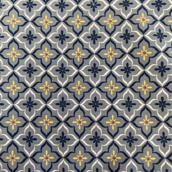 Reversible Print/Solid Hi Waist Bikini Bottoms Grey Blue Yellow Sz S/M no tags - Picture 2 of 7